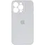Чехол Epik Silicone Case Full Camera Protective (AA) для iPhone 16 Pro Max (6.9) Белый/White - миниатюра 1