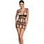 Бодистокинг-платье Passion BS089 black мини плетение в виде паутины One size - миниатюра 1