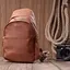 Жіноча сумка через плече з екошкіри з акцентом на текстильну лямку Vintage 22780 руда - мініатюра 9