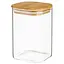 Банка для зберігання Lumines квадратна скляна з бамбуковою кришкою 1500 мл 10х18 см (BS1018) - мініатюра 1