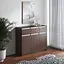 Комод Vays в спальню, сучасний, без ручок R-33 Венге Темний-Білі планки - мініатюра 1