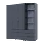 Шкаф для одежды Doros Гелар Графит 3ДСП с пеналом 176.2х49.5х203.4 (42005169) - миниатюра 1