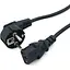 Кабель питания от сети PC-186, черный, 1.8 м, Extradigital, CEE 7/7 - IEC C13, 3x0.75 мм² (KBP1655) - миниатюра 1