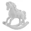 Елочная игрушка MIS LT Лошадь-качалка 11х4х11,5 см белый - миниатюра 1