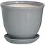 Керамічний горщик Nana Keramiks Глорія 4 л глянець сірий (gloria-4-ser) - мініатюра 1