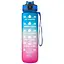 Мотивационная бутылка OldBro для воды со временем без BPA Tritan фитнес спорт прогулка blue Pink 1 л - миниатюра 1