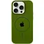 Чохол Epik Silicone Case Full Protective AA with MagSafe для Apple iPhone 16 Pro 6.3 Зелений/Dark Olive - мініатюра 1