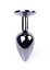 Металлическая анальная пробка с кристаллом Boss Jewellery Dark Silver 7 см (розовый) - миниатюра 7