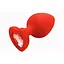 Комплект силіконових анальних пробок із кристалом SKN-KSIL-06 (розмір S, M, L), Червоний - мініатюра 3