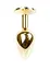Металлическая анальная пробка с кристаллом Boss Jewellery Gold Plug 7 см (прозрачный) - миниатюра 7