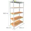 Металевий стелаж Emby Light Series (розмір 1800х900x450мм) 5 полиць ДСП до 100кг Білий - мініатюра 2