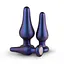 Набор анальных пробок Hueman Comets Butt Plug Set 3 шт. (фиолетовый) - миниатюра 2