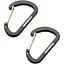 Брелок-карабин Munkees 3251 Flat Wiregate 4х40 мм пара Black (1012-3251-BK) - миниатюра 1