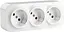 Розетка потрійна без заземлення накладна біла 10А Lumano MODA - мініатюра 1