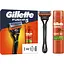Подарочный набор Gillette Fusion 5: станок для бритья мужской с 1 сменным картриджем + гель для бритья для чувствительной кожи 200 мл - миниатюра 1