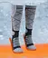 Високі шкарпетки з підігрівом та блоком живлення на 2200mAh (Сірі з ромбиками) - мініатюра 4