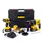 Набор аккумуляторный DeWalt 3 в 1 шуруповерт перфоратор болгарка в кейсе с 2 аккумуляторами 48 Вт Черный с желтым - миниатюра 2