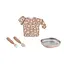 Набір посуду Beaba Savannah Bloom металевий подарунковий 4+ рожевий (913638) - мініатюра 1