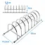 Підставка тримач сушарка для кухонних дощок, кришок та посуду на 7 відділень з нержавіючої сталі 32х10.5 см, Kitchen Master Сріблястий 86391 - мініатюра 3