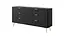 Комод Perfect Home Ланте / Lante з 6 шухлядами і золотими ніжками 6S/163 Чорний (PFH-091190) - мініатюра 1