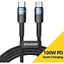 Кабель Essager USB Type-C to Type-C PD 100W 20V 5A Fast Charging 2м Blue (ES-X18) (EXCTT1-XCA03) - мініатюра 1