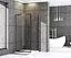 Душова кабіна без піддону Mixxus Premium Bevel SC01-90x90x195-TR Black прозоре скло 6 мм MI6864, Чорний матовий, Універсальна, прозорий - мініатюра 3