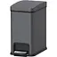 Відро для сміття Koer TC-010108-07 з плавним закриттям прямокутне 8 л графіт (KR5591)  - мініатюра 1