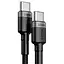 Дата кабель Baseus Cafule Type-C to Type-C PD2.0 100W (2m) (CATKLF-AL) Gray / Black - миниатюра 4