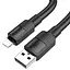Кабель Hoco X84 Solid посилені конектори USB - Lightning 1 м чорний - мініатюра 1
