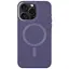 Шкіряний чохол Epik Bonbon Leather Metal Style with MagSafe для Apple iPhone 13 Pro Max 6.7 Сірий/Lavender - мініатюра 1