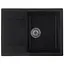 Кухонна мийка Zerix ZS-6550S-03 black ZX4540, Чорний матовий - мініатюра 1