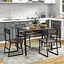 Комплект меблів Costway Merax обідній стіл з стільцями в стилі Loft сірий - мініатюра 2