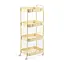 Этажерка Wall Sticker SW-00002114 мобильная четырехъярусная универсальная из металла 45х30х103 см кремовая - миниатюра 1