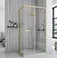 Душевая кабина Rea City 80x100 brushed gold REA-K6445, Универсальная, прозрачная, золотой - миниатюра 2