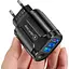 Зарядний пристрій Mirrow 3 USB Type-C Super Charge/Quick Charge 3.0 5V/2.4A Black (355621451) - мініатюра 3