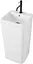 Умивальник Rea Mia напольний білий REA-U5634, Білий - мініатюра 3