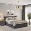 Ліжко двоспальне MebelStar Адель з ящиками 160x200 см Антрацит (MBS-1426) - мініатюра 1