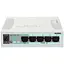 Коммутатор Mikrotik RB260GS, 5-port Gigabit smart switch with SFP cage, SwOS, plastic case, PSU - миниатюра 1