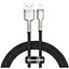 Кабель Baseus Cafule Series Metal Data Cable USB to Lightning 2.4A 1 м Чорний - мініатюра 1