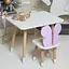 Дитячий прямокутний столик (Білий) та стільчик Метелик (Фіолетовий) - мініатюра 1