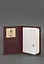 Шкіряна обкладинка для паспорта 2.0 бордова Карбон - мініатюра 4