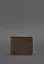 Мужской кожаный портмоне темно-коричневый 1.0 зажим для денег - миниатюра 2