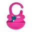 Слинявчик силіконовий "Діно" MGZ-0616(Pink) з кишенею - мініатюра 1