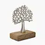Декор алюминиевый MBM HOME Дерево на подставке серебряный100х50х135 мм (DH-ST-39 S SILVER) - миниатюра 2