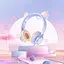 Наушники Hoco W36 Cat Ear Голубой - миниатюра 2