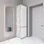 Шафа пенал Vays R-21 Бетон-Білий фасад, з полицями та штангою, без ручок, ЛДСП, 50×50×211 см - для одягу та взуття, в передпокій - мініатюра 1