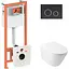 Набір Q-tap інсталяція 3 в 1 Nest QT0133M425 з панеллю змиву круглою QT0111M11V1146MB + унітаз з сидінням Swan QT16335178W - мініатюра 1