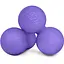 Силиконовый массажный двойной мяч Hop-Sport HS-S063DMB 63 мм фиолетовый - миниатюра 3