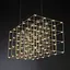 Золотая геометрическая люстра в форме параллелепипеда 120*60*60 см | Ст. MJ 199-1200*600*600 Titanium Line F - миниатюра 1