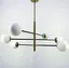 Современная каскадная люстра на 6 или 8 белых плафонов Ст. AOC 8 GD Line F - миниатюра 6